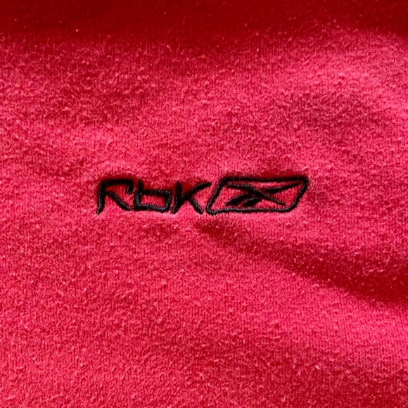 Vintage Reebok Essential Y2K Heavyweight Red Pullover Crewneck Sweatshirt L - Picture 2 of 4